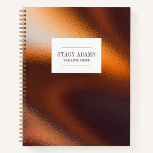 Modern Abstract Bronze Foliage Notebook