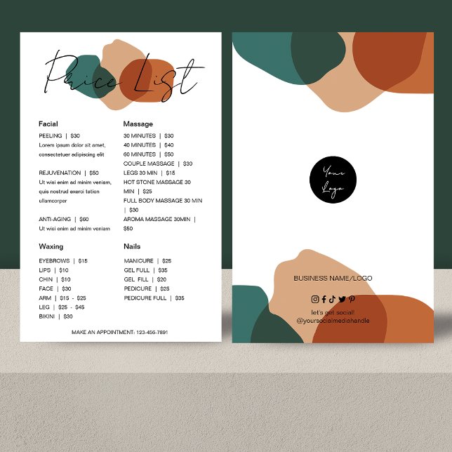 Modern Abstract Business Price List Flyer (Creator Uploaded)