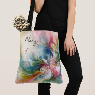 Modern Abstract  Butterfly Spring Colours  Tote Bag