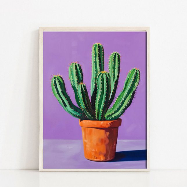 Modern Abstract Cactus Wall Art Print, Cactus Stil (Creator Uploaded)