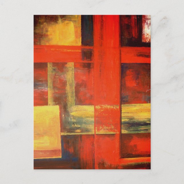 Modern Abstract Canvas Painting Art Postcard (Front)