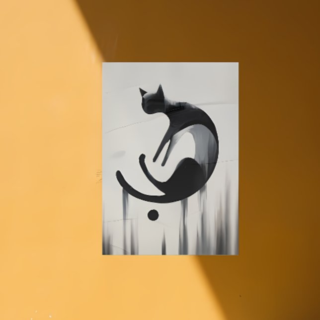 Modern Abstract Cat – Minimalist Design Art Poster (Creator Uploaded)