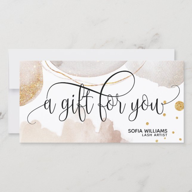 Modern abstract Certificate Gift Card (Front)