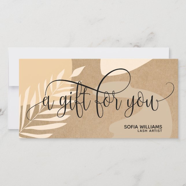 Modern abstract Certificate Gift Card (Front)