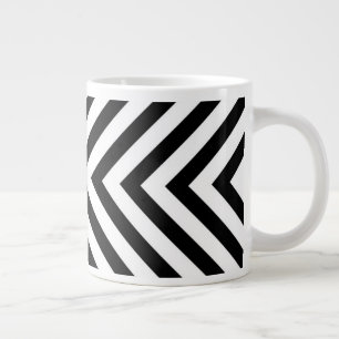Modern Abstract Chevron Pattern Large Coffee Mug