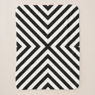 Modern Abstract Chevron Pattern Sherpa Blanket
