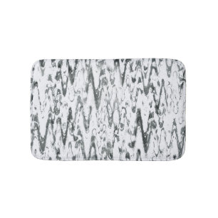 Modern Abstract Chevrons Monochromatic Bath Mat