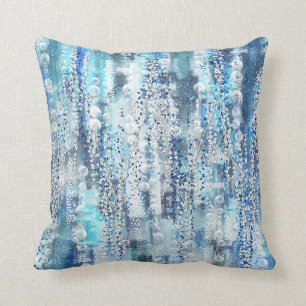 Modern abstract chic blue tones   cushion
