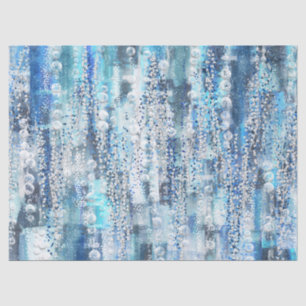 Modern abstract chic blue tones  tissue paper