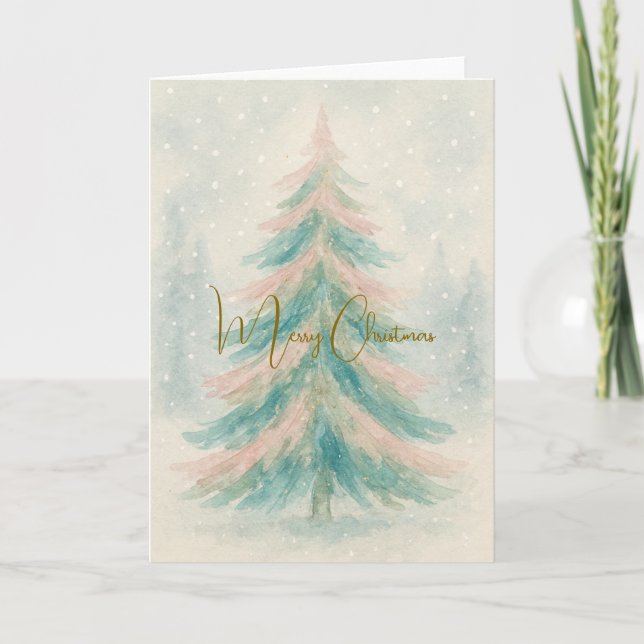 Modern Abstract Christmas Card (Front)