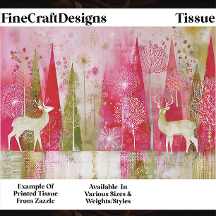 Modern Abstract Christmas Landscape EP5 Decoupage Tissue Paper