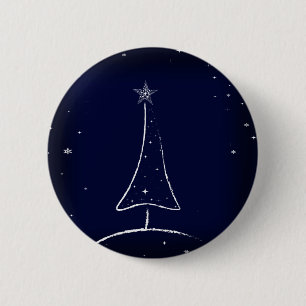 Modern Abstract Christmas Tree 6 Cm Round Badge