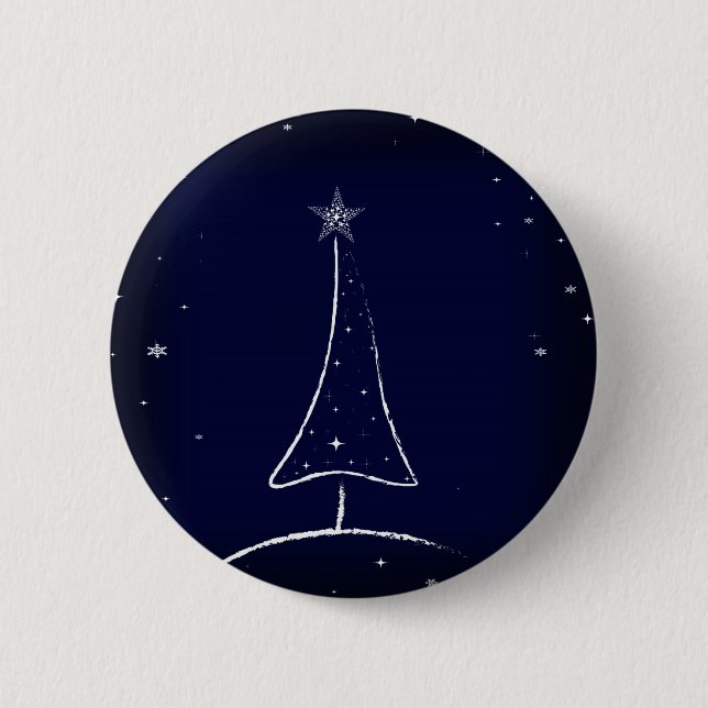 Modern Abstract Christmas Tree 6 Cm Round Badge (Front)