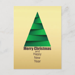 Modern Abstract Christmas Tree Postcard