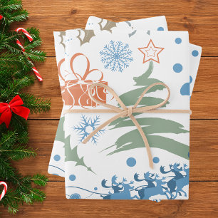 Modern Abstract Christmas Wrapping Paper Sheet