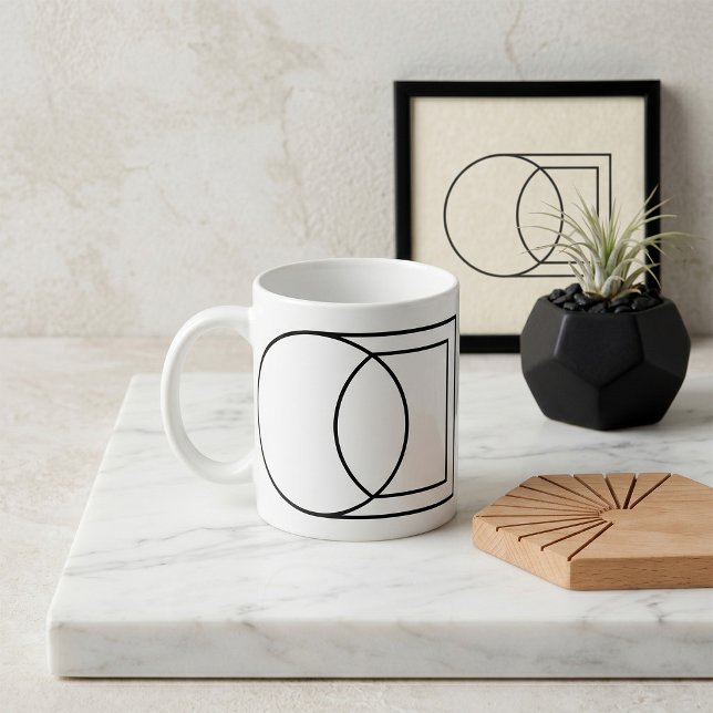 Modern Abstract Circle Square Art  Coffee Mug (Creator Uploaded)