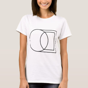 Modern Abstract Circle Square Art T-Shirt