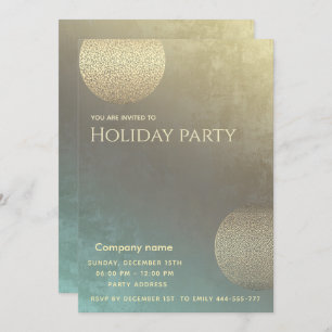 Modern abstract circles corporate Holiday party Invitation