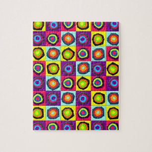 Modern Abstract Circles Pattern Jigsaw Puzzle