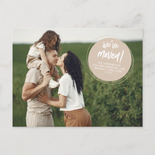 Modern Abstract Circles Photo Moving Postcard