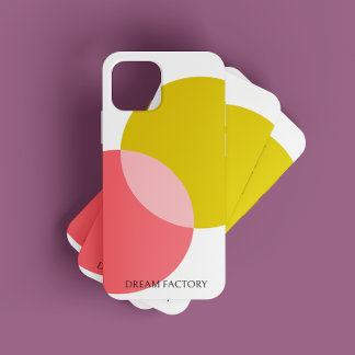 Modern Abstract Circles Yellow Pink Minimalist - Case-Mate iPhone 14 Pro Max Case