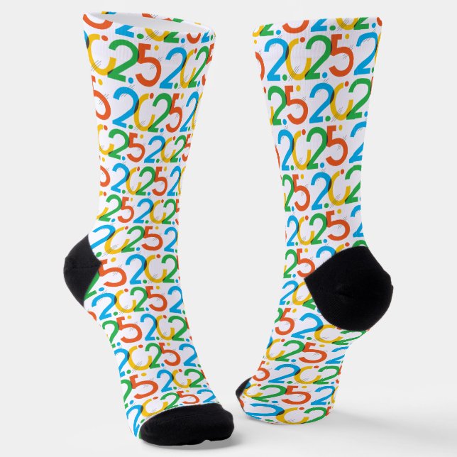 Modern Abstract Class of 2025 Socks (Angled)