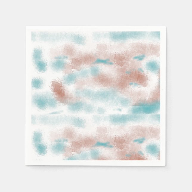 Modern Abstract Clouds Paper Napkin (Front)