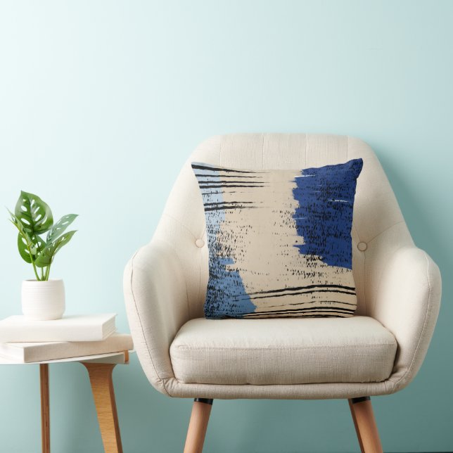 Modern Abstract Coastal Decor Cushion (Chair)