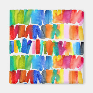 Modern abstract color riot crazy colors magnet