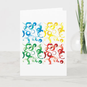 Modern Abstract Colorful Bubbles Geometric Pattern Card