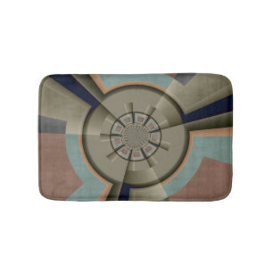 Modern Abstract Colour Harmony Fractal Art Graphic Bath Mat