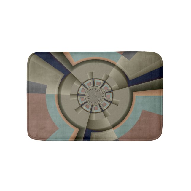 Modern Abstract Colour Harmony Fractal Art Graphic Bath Mat (Front)