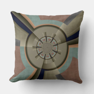 Modern Abstract Colour Harmony Fractal Art Graphic Cushion