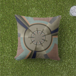 Modern Abstract Colour Harmony Fractal Art Graphic Cushion