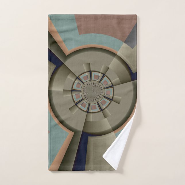 Modern Abstract Colour Harmony Fractal Art Graphic Hand Towel (Hand Towel)