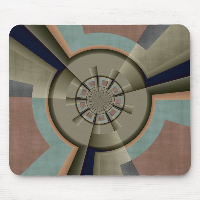 Modern Abstract Colour Harmony Fractal Art Graphic Mouse Pad (Front)