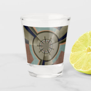 Modern Abstract Colour Harmony Fractal Art Graphic Shot Glass