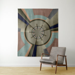 Modern Abstract Colour Harmony Fractal Art Graphic Tapestry