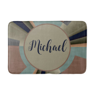 Modern Abstract Colour Harmony Fractal Graphic Nam Bath Mat