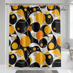 Modern Abstract Coloured Bubbles Shower Curtain