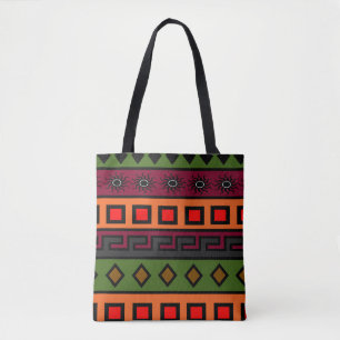 Modern abstract colourful African pattern Tote Bag