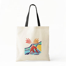 Modern Abstract Colourful Art Canvas Tote Bag