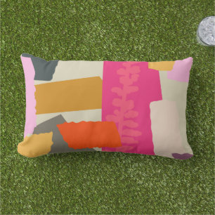 Modern Abstract Colourful Artistic Colour Blocks   Lumbar Cushion