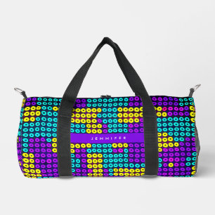 Modern Abstract Colourful Bricks Geometric Pattern Duffle Bag