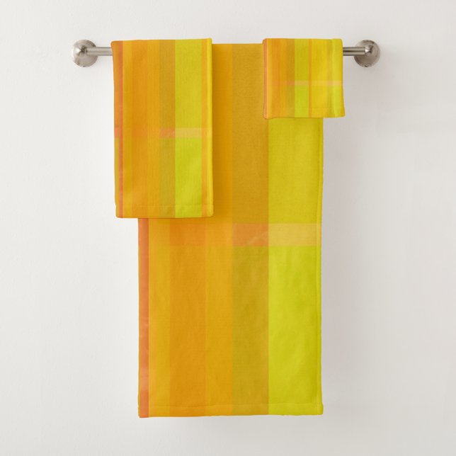 Modern Abstract | Colourful Citrus Colours Bath Towel Set (Insitu)