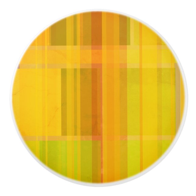 Modern Abstract | Colourful Citrus Colours Ceramic Knob (Front)