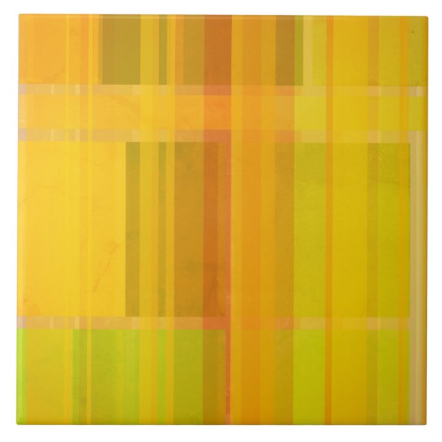 Modern Abstract | Colourful Citrus Colours Ceramic Tile (Front)
