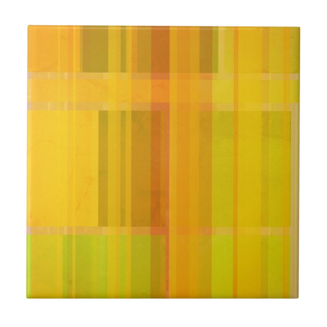 Modern Abstract | Colourful Citrus Colours Ceramic Tile (Front)