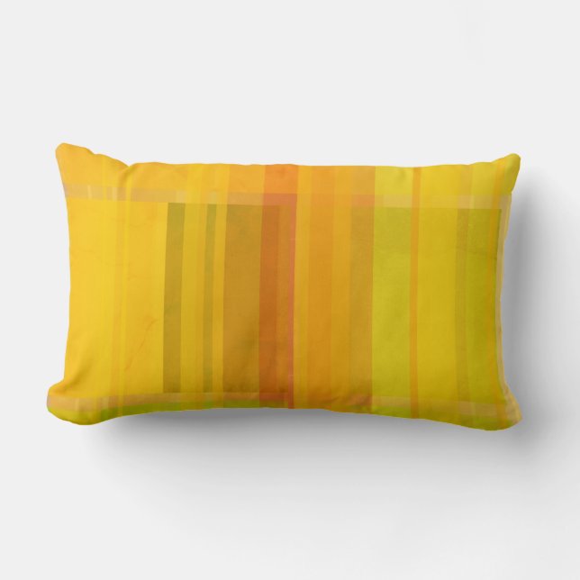 Modern Abstract | Colourful Citrus Colours Lumbar Cushion (Front)