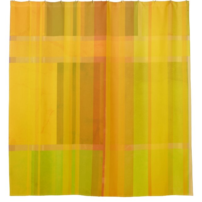 Modern Abstract | Colourful Citrus Colours Shower Curtain (Front)